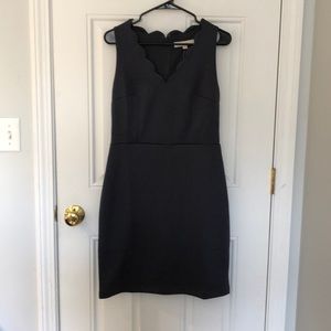 Scallop neck dress